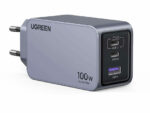 Ugreen Φορτιστής GaN με Θύρα USB-A και 2 Θύρες USB-C και Καλώδιο USB-C - USB-C 100W Power Delivery / Quick Charge 4+ Γκρι (Nexode Pro) - Image 2