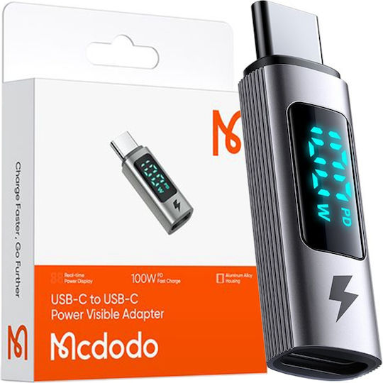 Mcdodo Μετατροπέας USB-C male σε USB-C female Πορτοκαλί 1τμχ (OT-6090)