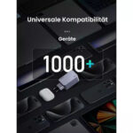 Ugreen Φορτιστής GaN με Θύρα USB-A και 2 Θύρες USB-C και Καλώδιο USB-C - USB-C 100W Power Delivery / Quick Charge 4+ Γκρι (Nexode Pro) - Image 3