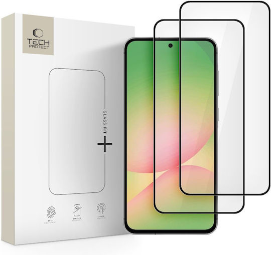 Tech-Protect Full Face Tempered Glass 2τμχ Μαύρο (Samsung Galaxy A36 / A56 5G)