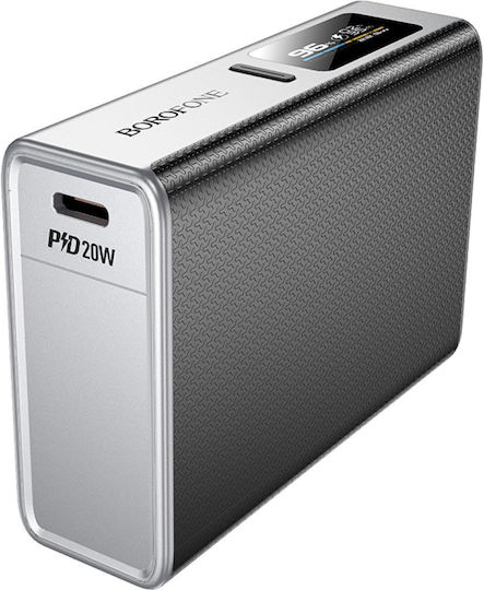 Borofone BJ72 Energy Power Bank 10000mAh 22.5W με Θύρα USB-A και Θύρα USB-C Power Delivery / Quick Charge 3.0 Γκρι