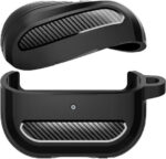 Spigen Rugged Armor Θήκη Σιλικόνης με Γάντζο σε Μαύρο χρώμα για Samsung Galaxy Buds 3 / 3 Pro - Image 2