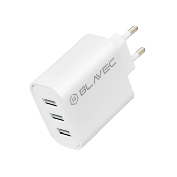 Blavec Φορτιστής Χωρίς Καλώδιο με 3 Θύρες USB-A 15W Λευκός (TCBC3-3UW3A)