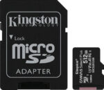 Kingston Canvas Select Plus microSDXC 512GB Class 10 U3 V30 A1 UHS-I με αντάπτορα