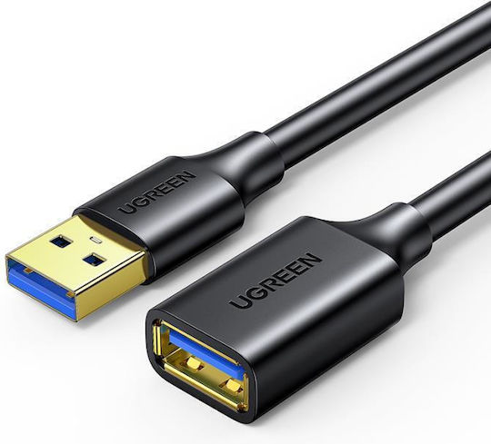 Ugreen USB 3.0 Cable USB-A male - USB-A female Μαύρο 3m 30127