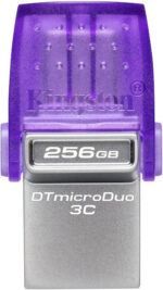 Kingston DataTraveler MicroDuo 3C 256GB USB 3.2 Stick με σύνδεση USB-A & USB-C Μωβ