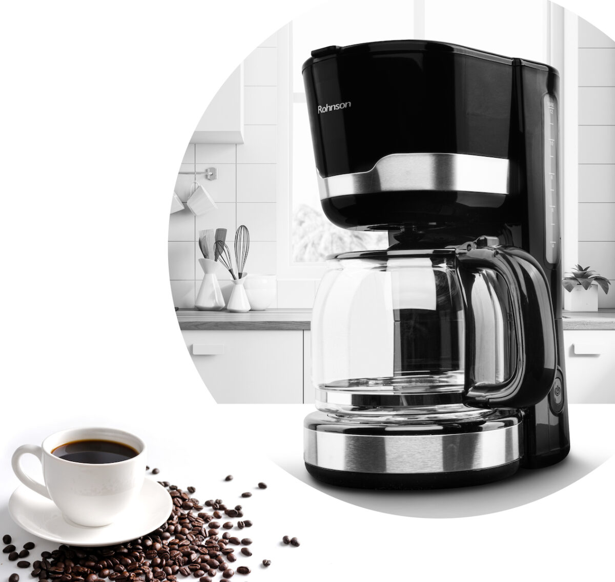 ROHNSON R-929 Καφετιέρα φίλτρου/Γαλλικού - Image 3