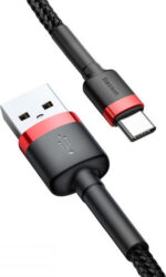 Baseus Cafule Braided USB 2.0 Cable USB-C male - USB-A Μαύρο 1m (CATKLF-B91) - Image 2