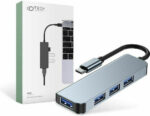 Tech-Protect V1-HUB USB 3.0 Hub 4 Θυρών με σύνδεση USB-C & Θύρα Φόρτισης Γκρι - Image 3
