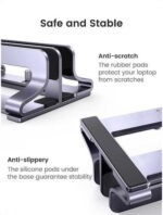 Ugreen Aluminum Vertical Stand Holder LP258 Βάση Στήριξης για Laptop έως 15.6" Silver - Image 2