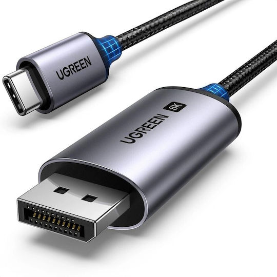 Ugreen Cm556 USB 2.0 Cable USB-C male - DisplayPort Γκρι 1m (25157)